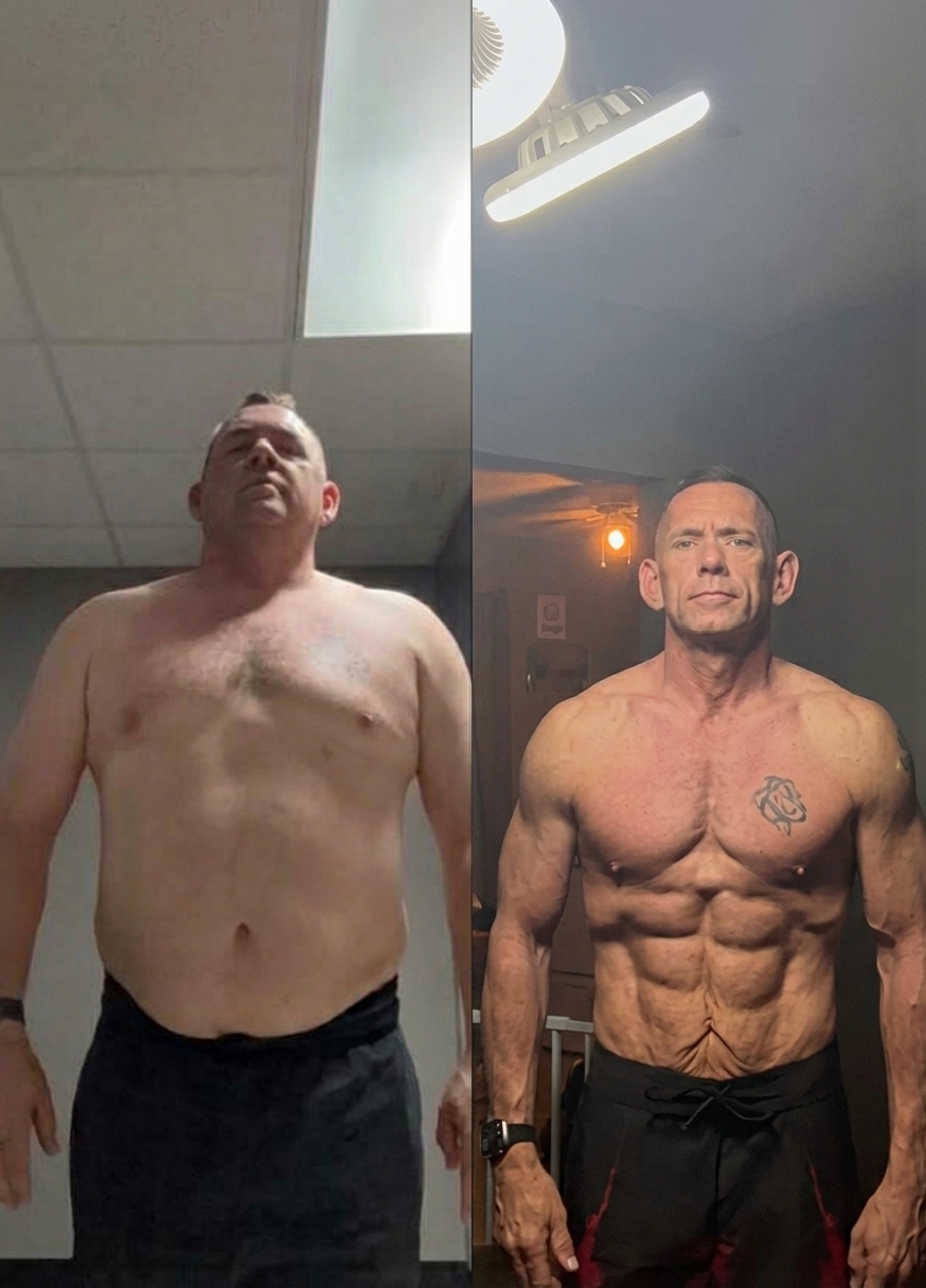 Curtis Ivey before and after coaching, shown side by side